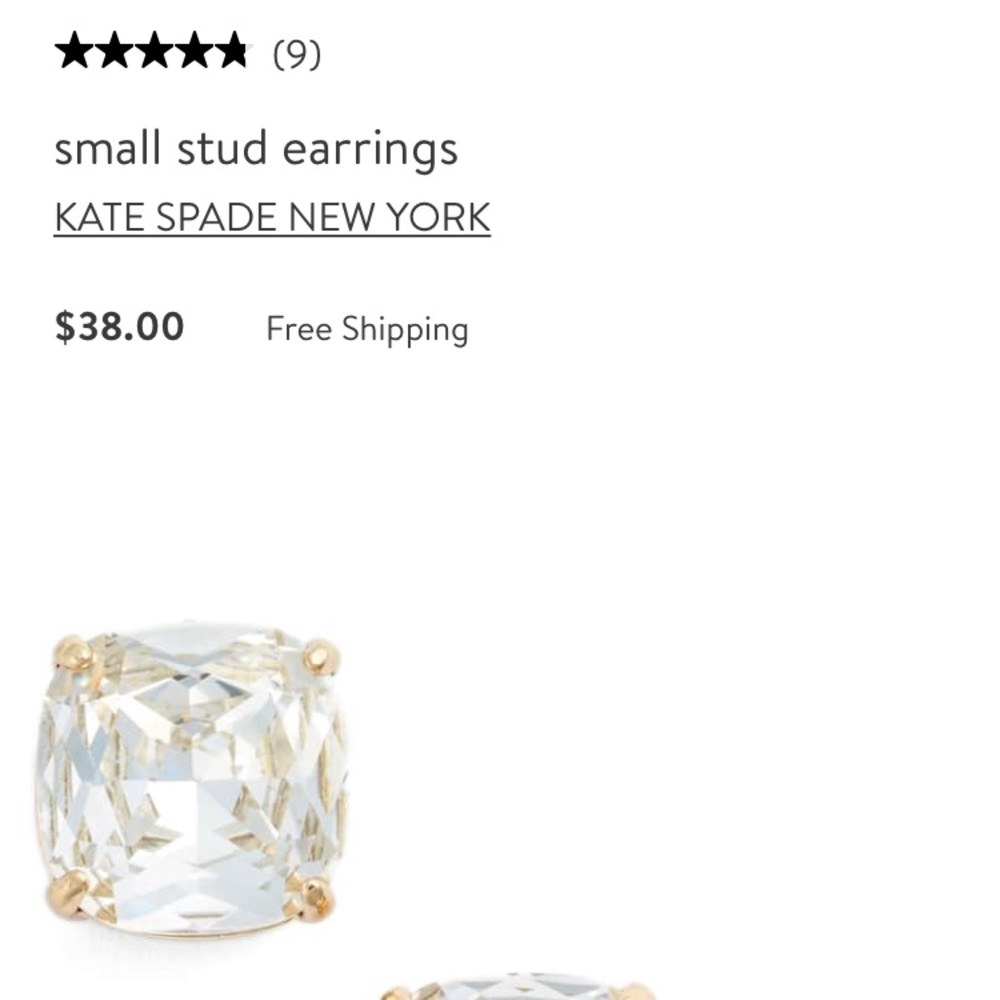 Clear Kate spade studs